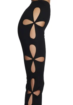 Club Exx Bottoms|Pants*Star Child Cut-Out Pants - Black