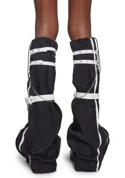 Club Exx Socks & Tights*Star Point Leg Warmers With Buckles