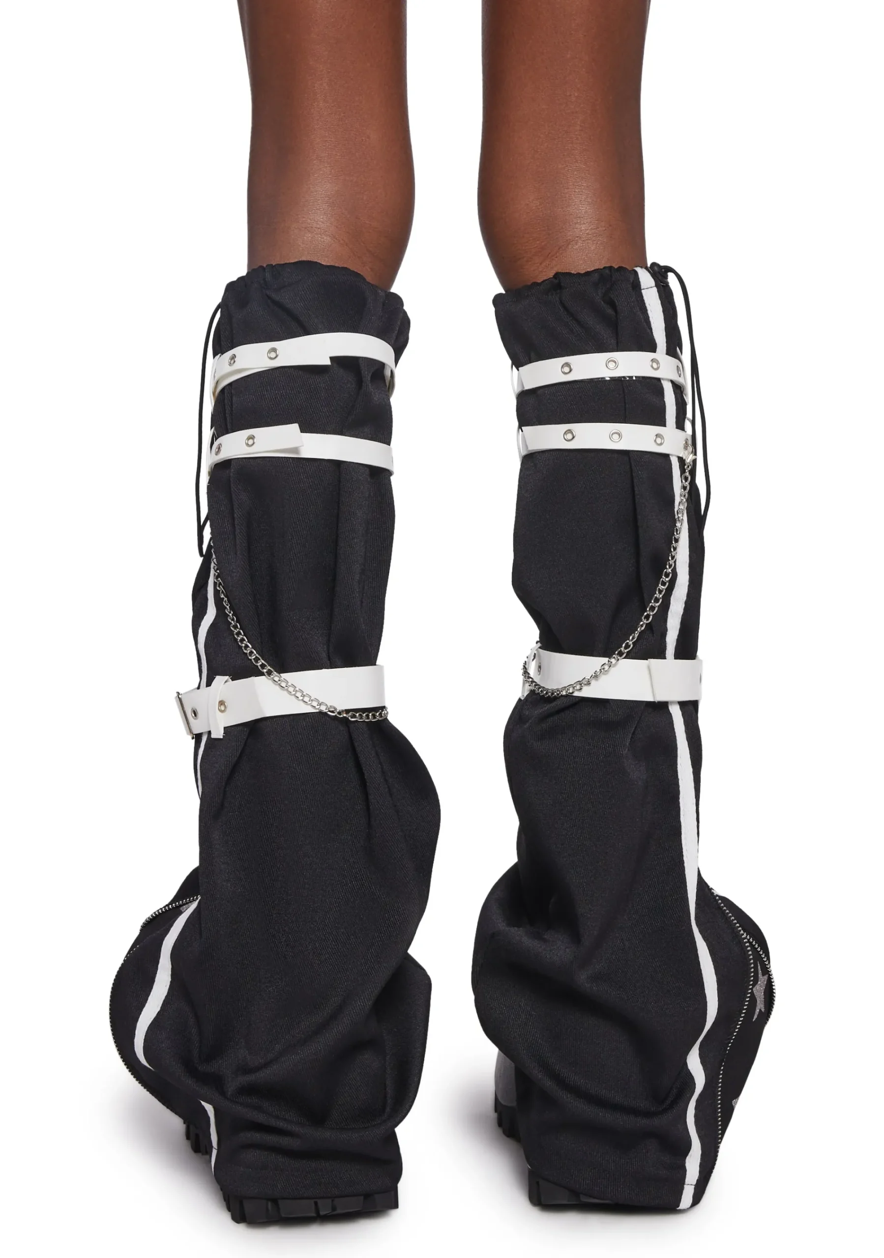 Club Exx Socks & Tights*Star Point Leg Warmers With Buckles