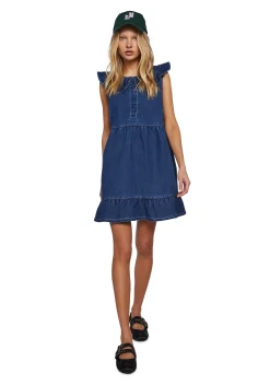 dELiA*s by Dolls Kill Sandals*Star Worthy Cross Strap Slides - Denim