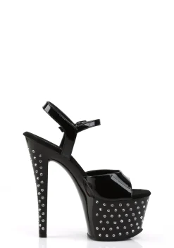 Pleaser Sandals*Stardust-709 Rhinestone Studded Sandals