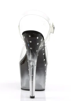 Pleaser Sandals*Stardust-708 Strap Sandals - Smoke