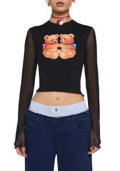 dELiA*s by Dolls Kill Tops|Plus*Stick Together Mesh Top