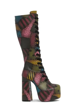 Trickz N' Treatz Boots|Platforms*Stitched-Up Style Platform Boots