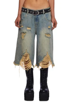 Current Mood Bottoms|Shorts*Streetwise Maven Denim Shorts - Blue