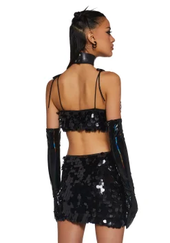 Club Exx Tops*Strobelight Redux Crop Top