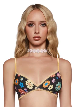 dELiA*s by Dolls Kill Lingerie*Such A Babe Knit Bralette - Floral