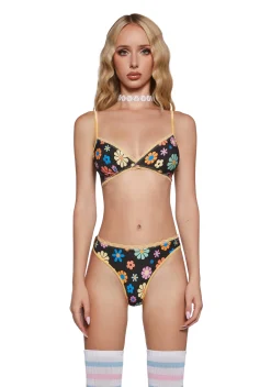dELiA*s by Dolls Kill Lingerie*Such A Babe Knit Bralette - Floral