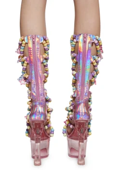 Club Exx Platforms|Heels*Sugar Addict Platform Heels - Pink
