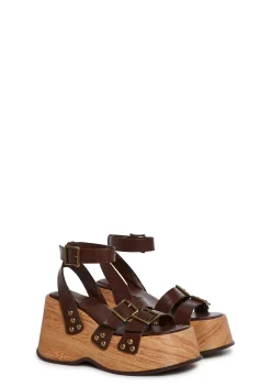 Current Mood Platforms|Sandals*Summer Moves Platform Wedges - Brown