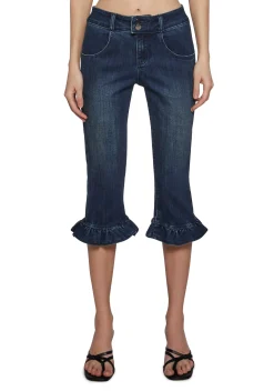 Sugar Thrillz Bottoms|Pants*Summer Nites Capri Denim Pants