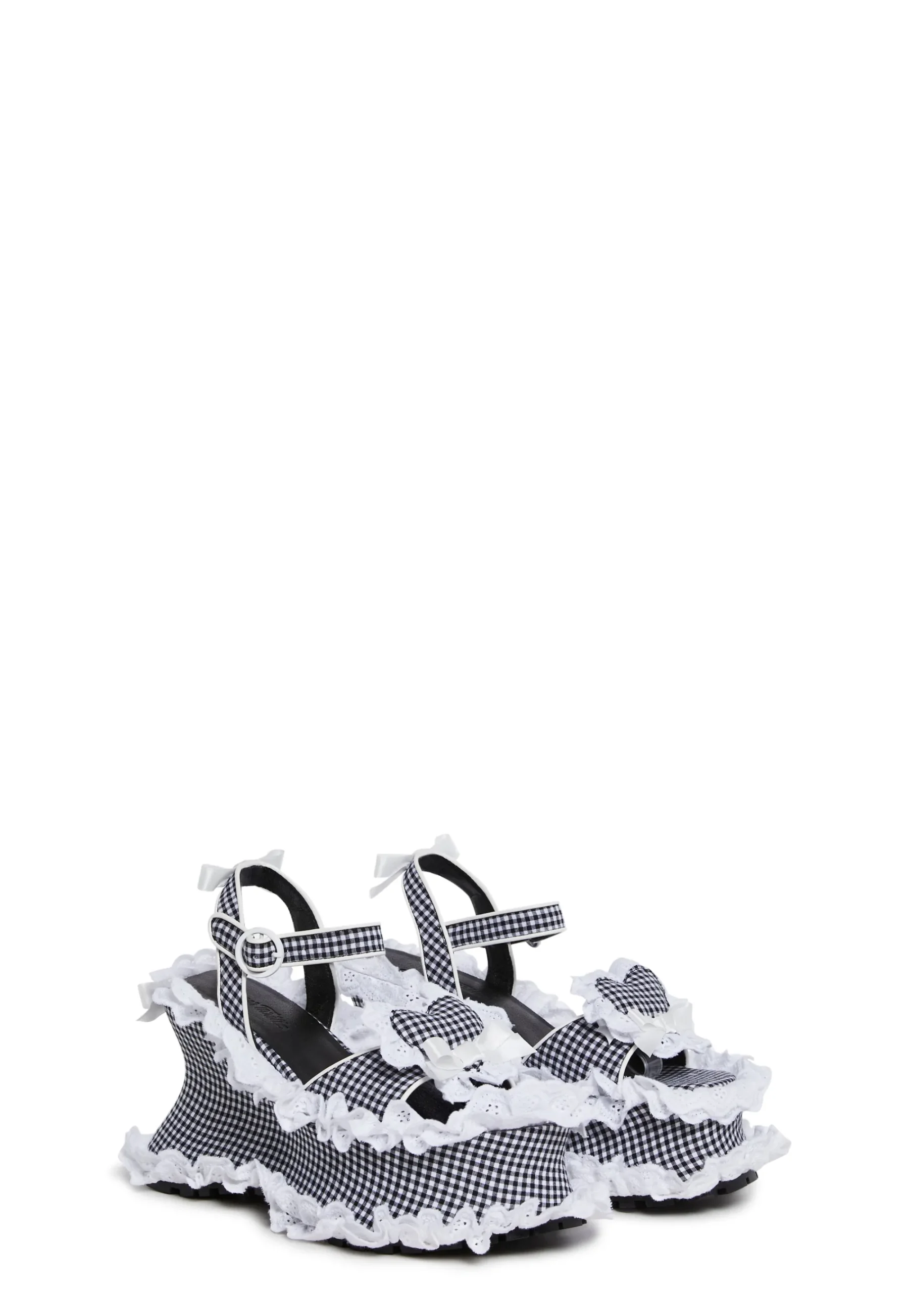 Sugar Thrillz Heels*Sunbeam Memories Wedge Heels - Black