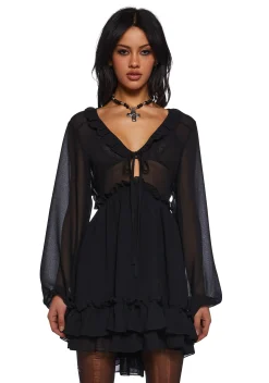 Current Mood Dresses|Plus*Sunset Chaser Babydoll Dress - Black