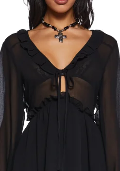 Current Mood Dresses|Plus*Sunset Chaser Babydoll Dress - Black