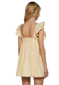 Sugar Thrillz Dresses|Plus*Sunset Stroll Babydoll Dress - Yellow