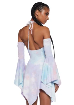 Club Exx Dresses*Surreal Mirage Handkerchief Dress - Pink/Purple
