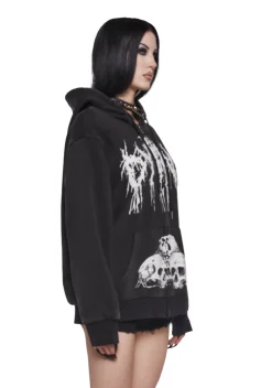 Widow Outerwear|Sweatshirts & Hoodies*Surrender To Fate Zip-Up Hoodie