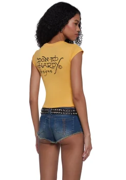 Ed Hardy Tops*Swallow Cap Sleeve Tee