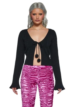 Sugar Thrillz Tops*Sweater Weather Cable Knit Cardigan