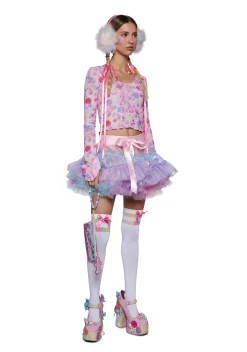 Dolls Kill x Candyland Tops*Sweet Pieces Mesh Top