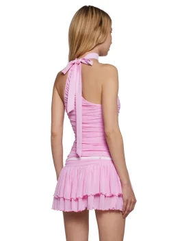 x_New Pink Dresses*Sweet Vamp One Shoulder Dress - Pink