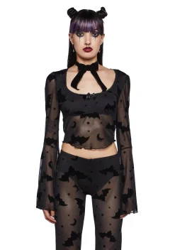 The Grave Girls Tops*Sweetly Sinister Crop Top