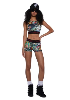 Ed Hardy Bottoms|Shorts*Tattoo Collage Sports Shorts