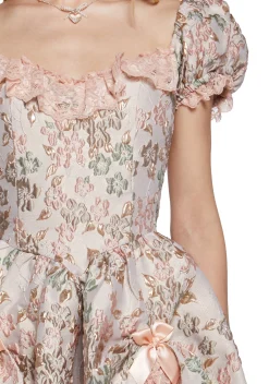 Sugar Thrillz Dresses|Mini Dresses*Tea And Circumstance Brocade Mini Dress - Pink