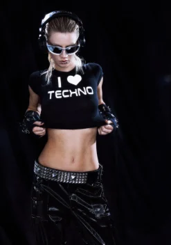 Club Exx Tops*Techno Love Baby Tee