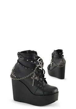 Demonia Heels*The Craft Studded Wedge Boot