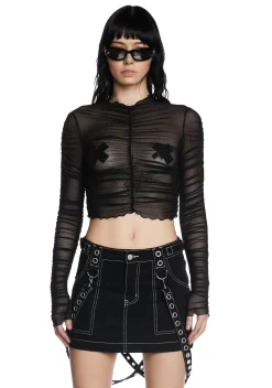 Current Mood Tops*The Mosh Pit Mesh Crop Top