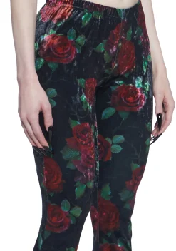 Widow Bottoms|Pants*Thorned Morte Velvet Flare Pants