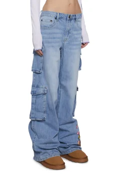 Ed Hardy Bottoms|Pants*Tiger Flowers Cargo Jeans