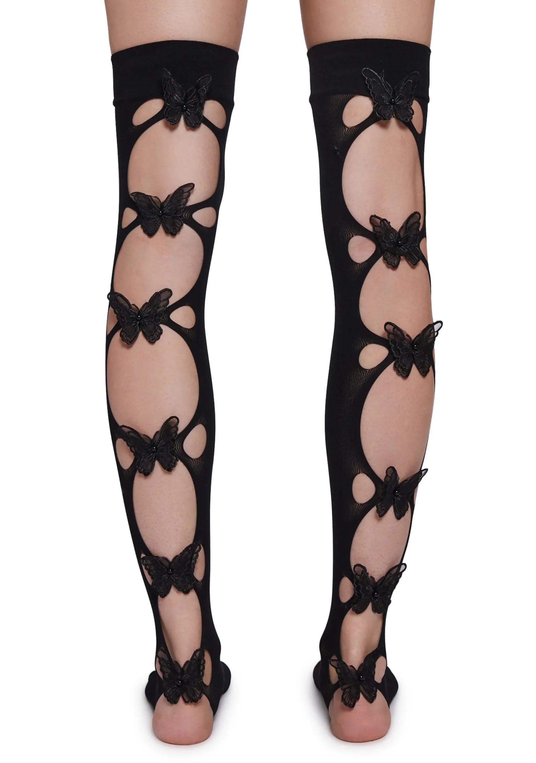 x_Leg Avenue Socks & Tights*Too Much Love Thigh Highs-Black