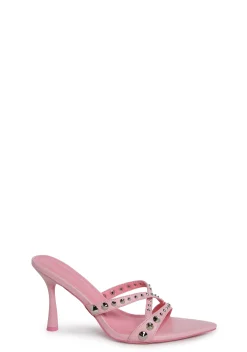 Current Mood Heels*Total Perks Studded Mules - Pink