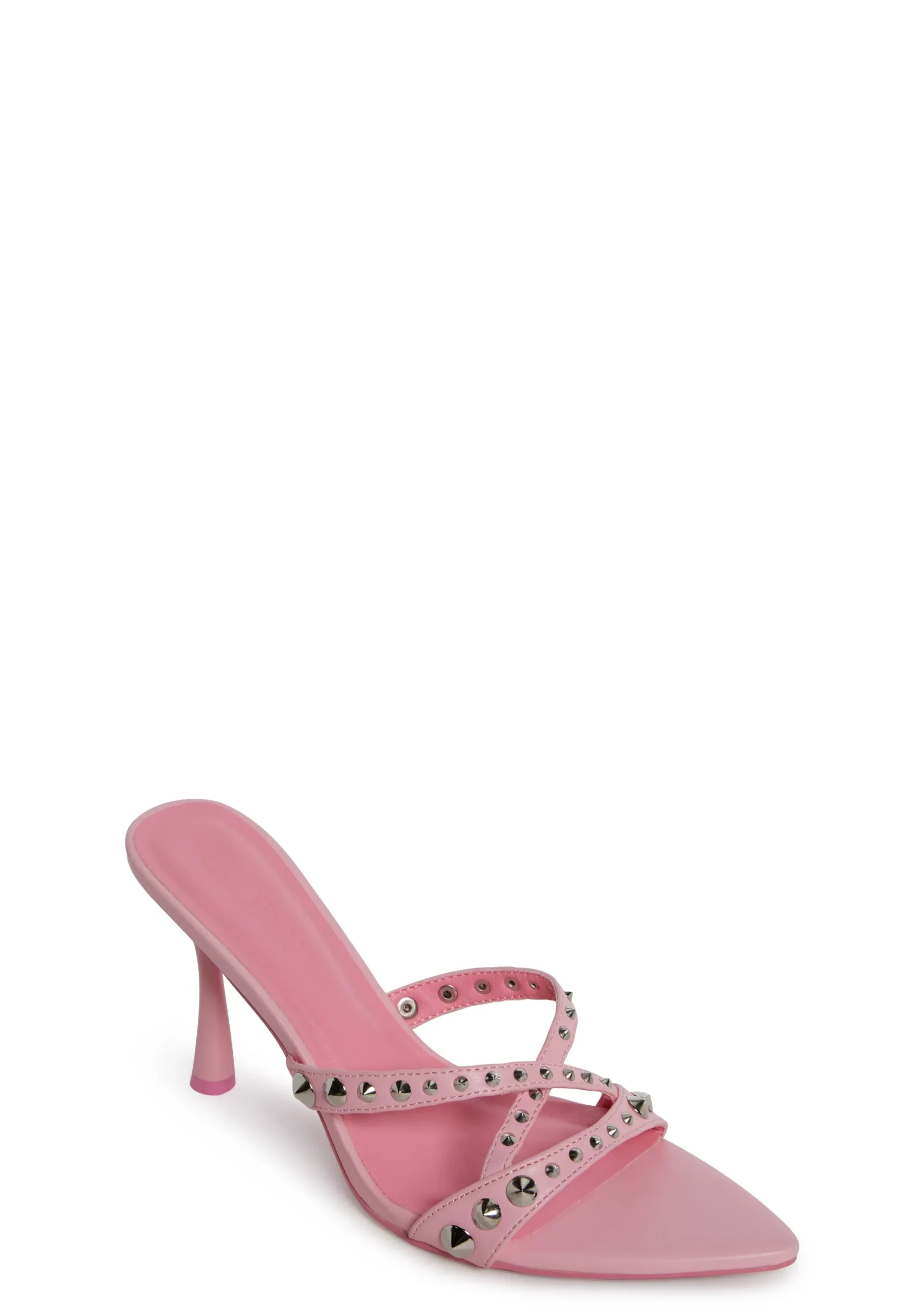 Current Mood Heels*Total Perks Studded Mules - Pink
