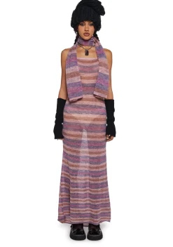 Current Mood Dresses*Total Romance Maxi Dress And Scarf Set