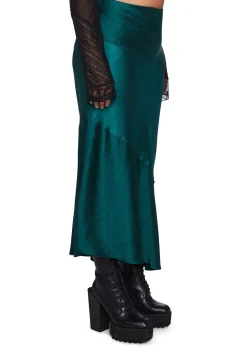 Widow Bottoms|Skirts*Tragically Divine Satin Midi Skirt