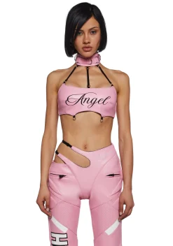 Namilia Tops*Turn On Choker Top - Pink