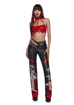 Namilia Tops*Turn On Choker Top - Red