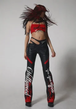 Namilia Tops*Turn On Choker Top - Red