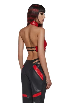 Namilia Tops*Turn On Choker Top - Red