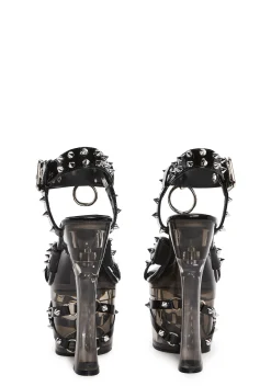 Widow Platforms|Heels*Twisted Darkness Platform Heels - Black