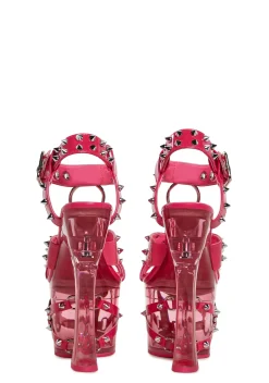 Widow Platforms|Heels*Twisted Darkness Platform Heels - Pink
