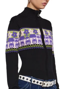 dELiA*s by Dolls Kill Tops|Plus*Ultimate Throwback Zip-Up Sweater - Fairisle