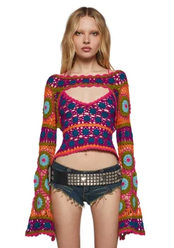 Club Exx Tops|Plus*Underground Mirage Crochet Tank