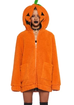 Trickz N' Treatz Outerwear|Sweatshirts & Hoodies*Urban Legend Pumpkin Hooded Sherpa Jacket