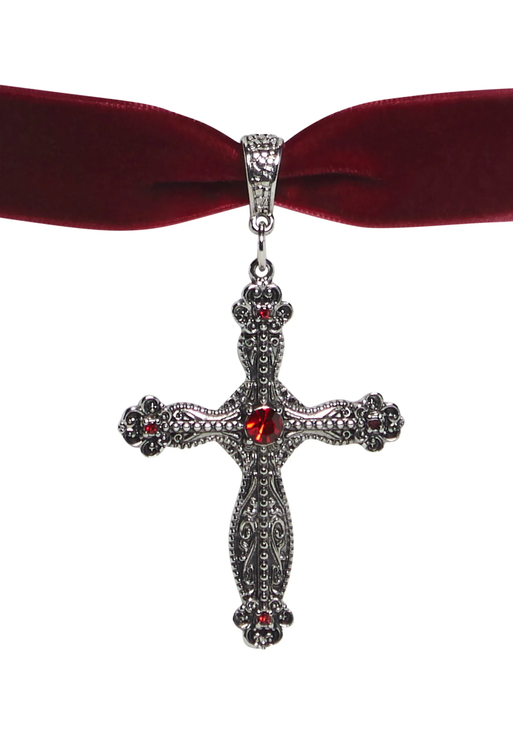 Widow Jewelry*Velvet Cross Choker