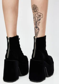 Demonia Boots|Platforms*Velvet Rave Royalty Platform Boots