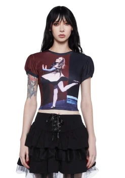 Dolls Kill x M3GAN Tops*Viral Sensation Baby Tee